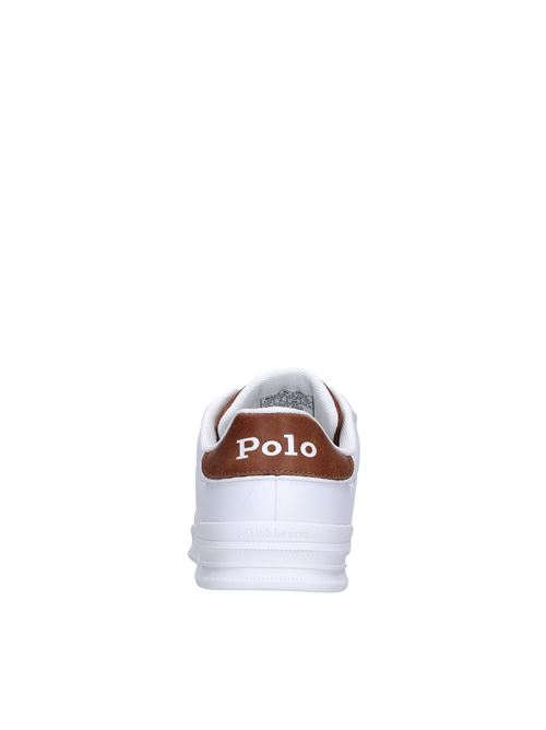 Faux leather sneakers POLO RALPH LAUREN | RL00590100BIANCO-MARRONE
